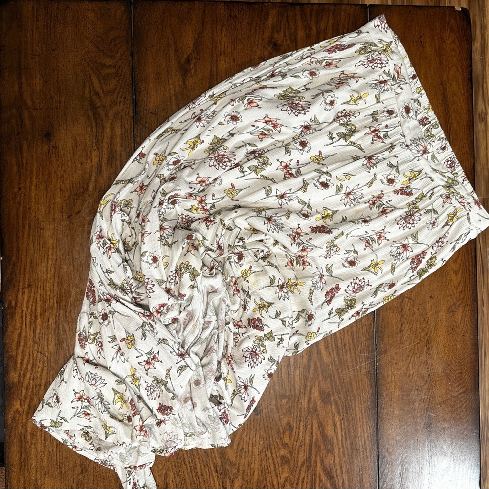 Floral Print high-low Maxi Skirt